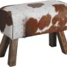TABOURET EN PEAU DE VACHE