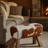 TABOURET EN PEAU DE VACHE