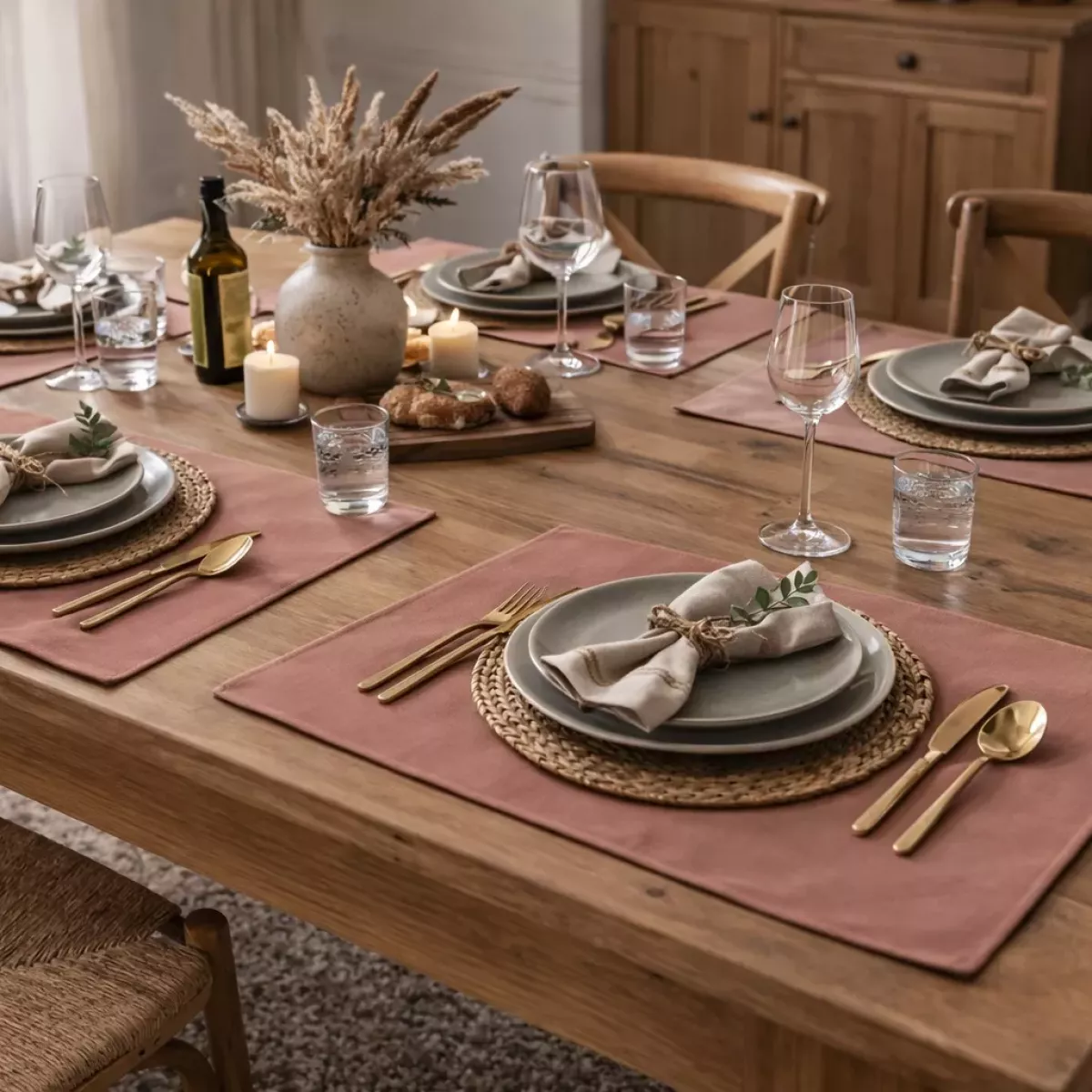 LOT DE 4 SETS DE TABLE TOBACCO