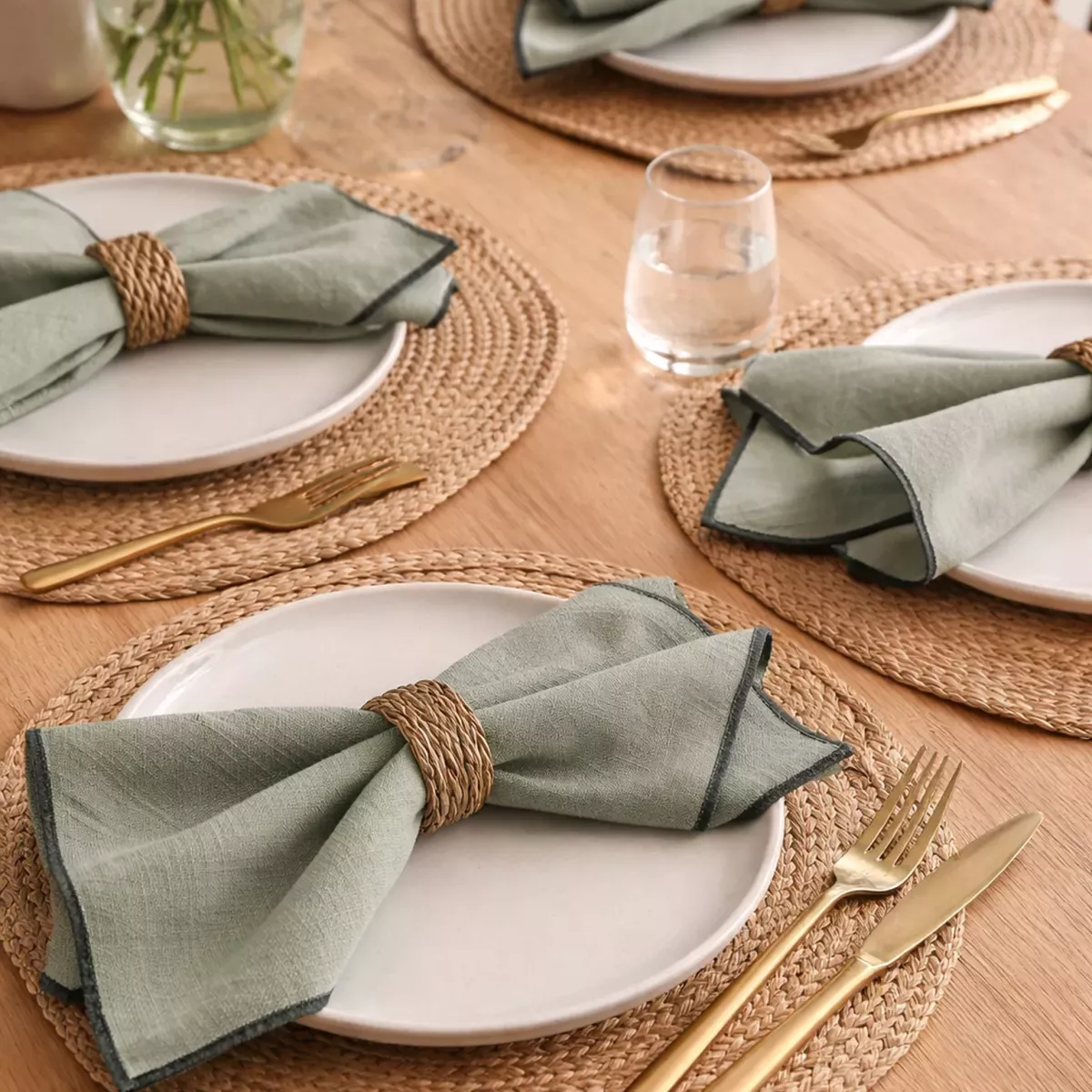 LOT DE 6 SERVIETTES DE TABLE HONO