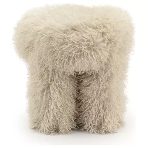 POUF FAUSSE FOURRURE AGNEAU