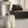 POUF FAUSSE FOURRURE EFFET AGNEAU