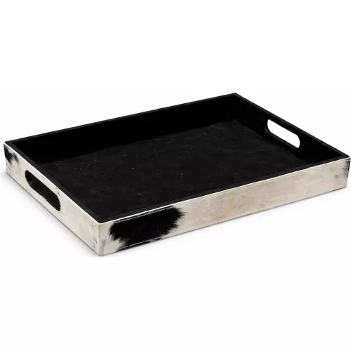 PLATEAU EN PEAU DE VACHE RECTANGLE