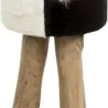 TABOURET ROND VACHE NOIR ET BLANC