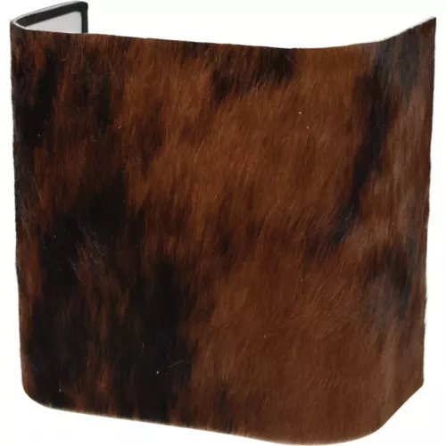 ABAT JOUR CARRÉ PEAU DE VACHE 3 COULEURS 20 CM