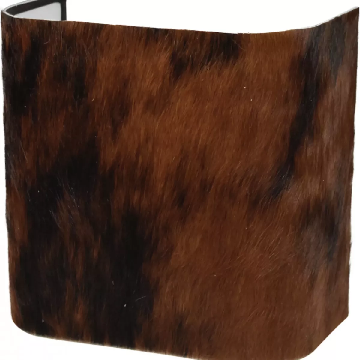 ABAT JOUR CARRÉ PEAU DE VACHE 3 COULEURS 20CM