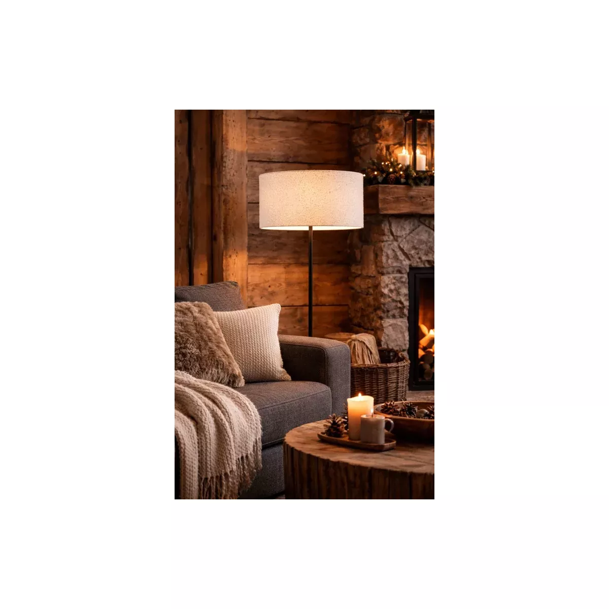 ABAT JOUR TISSU ASCOT ÉCRU