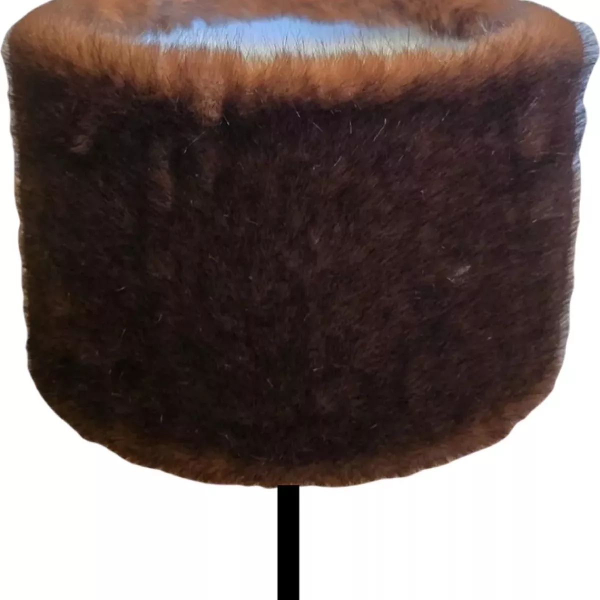 ABAT JOUR FAUSSE FOURRURE FOX MARRON