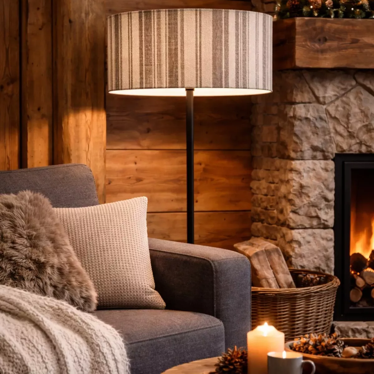 ABAT JOUR TISSU MASAI BEIGE