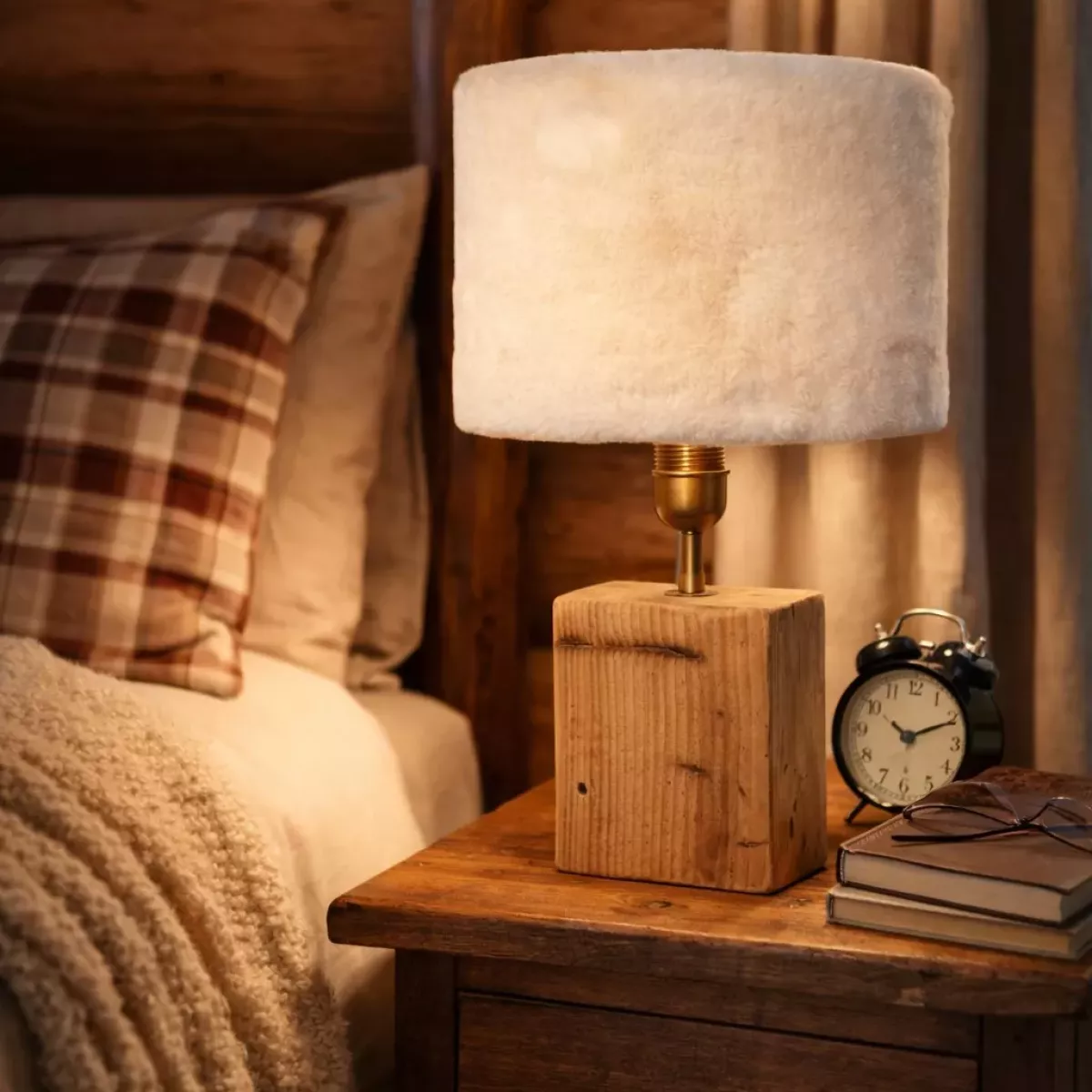 PIED DE LAMPE EN BOIS