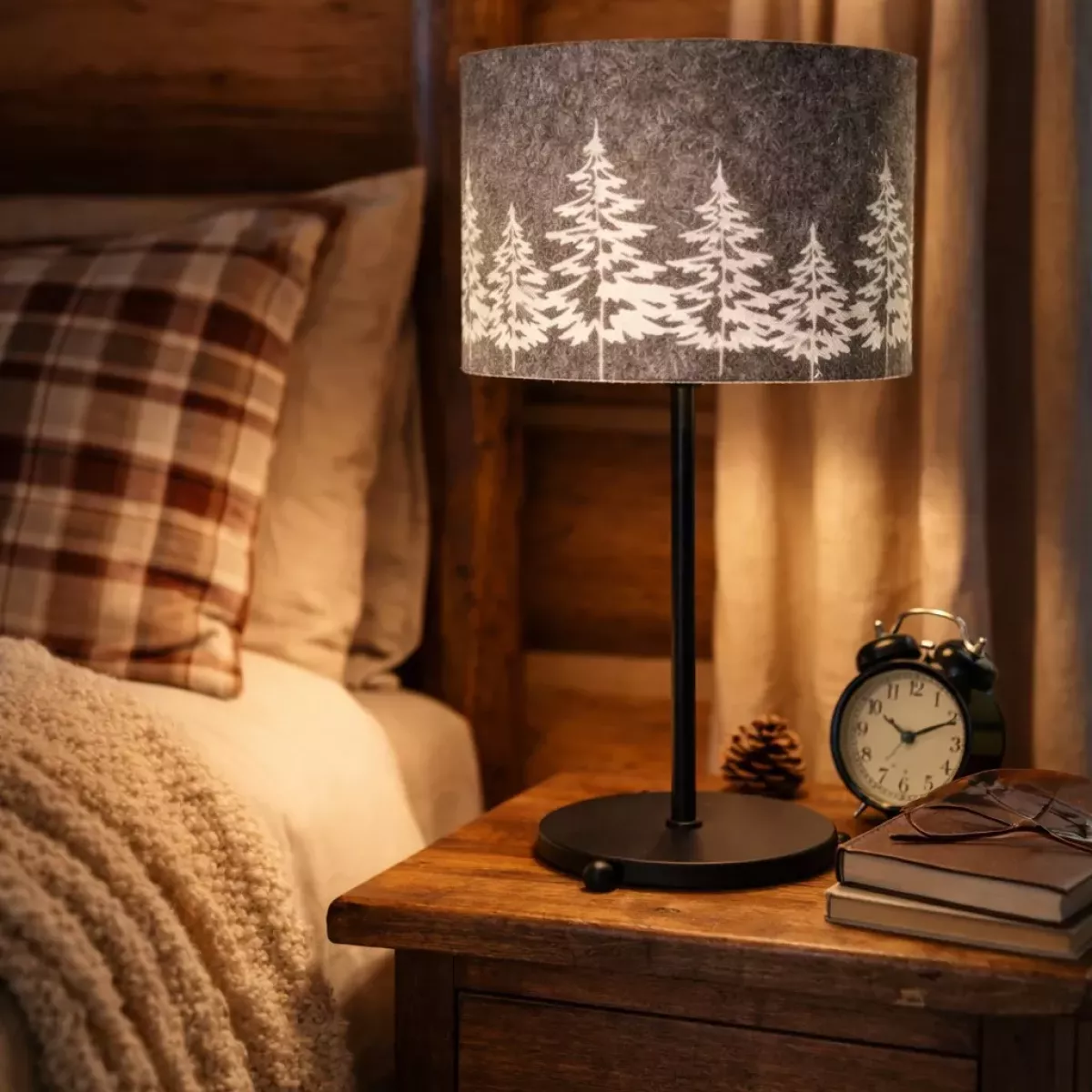 PIED DE LAMPE EN MÉTAL NOIR