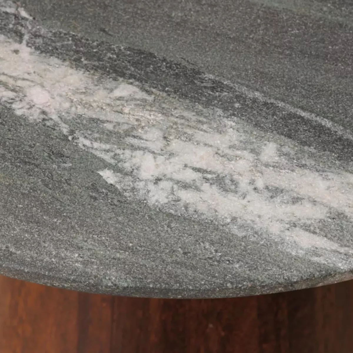 TABLE  BASSE MARBRE ET BOIS DE MANGUIER