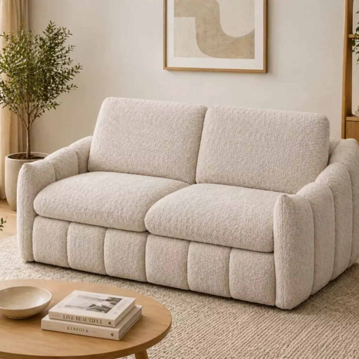 CANAPÉ 3 PLACES CONVERTIBLE BON BON 140X195 CM H17 CM/25 KG DENSITE