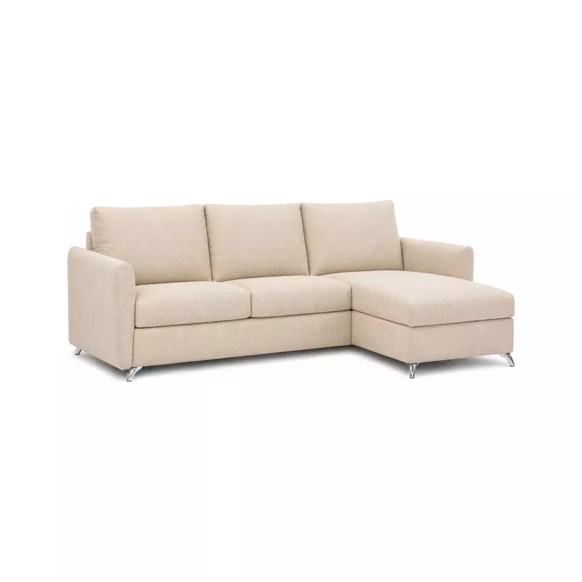 CANAPÉ CONVERTIBLE SOFT AVEC MERIDIENNE COFFRE MATELAS H18 CM 35 KG