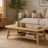 TABLE BASSE EN CHÊNE NATUREL 120 CM