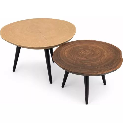 TABLES BASSES EMPREINTE EN CHÊNE OU FRÊNE