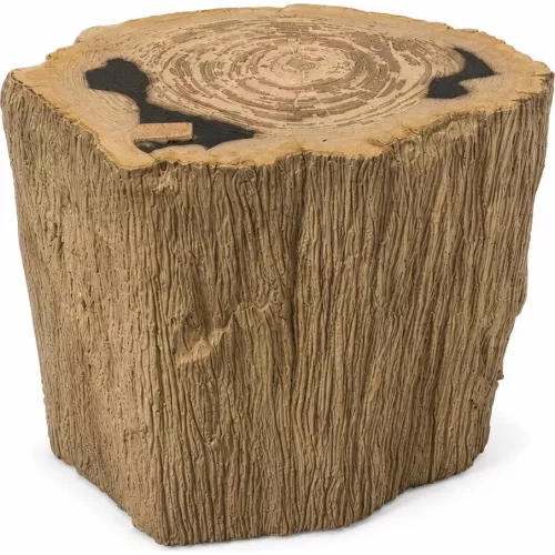 BOUT DE CANAPÉ TRONC EN BOIS FOSSILISÉ