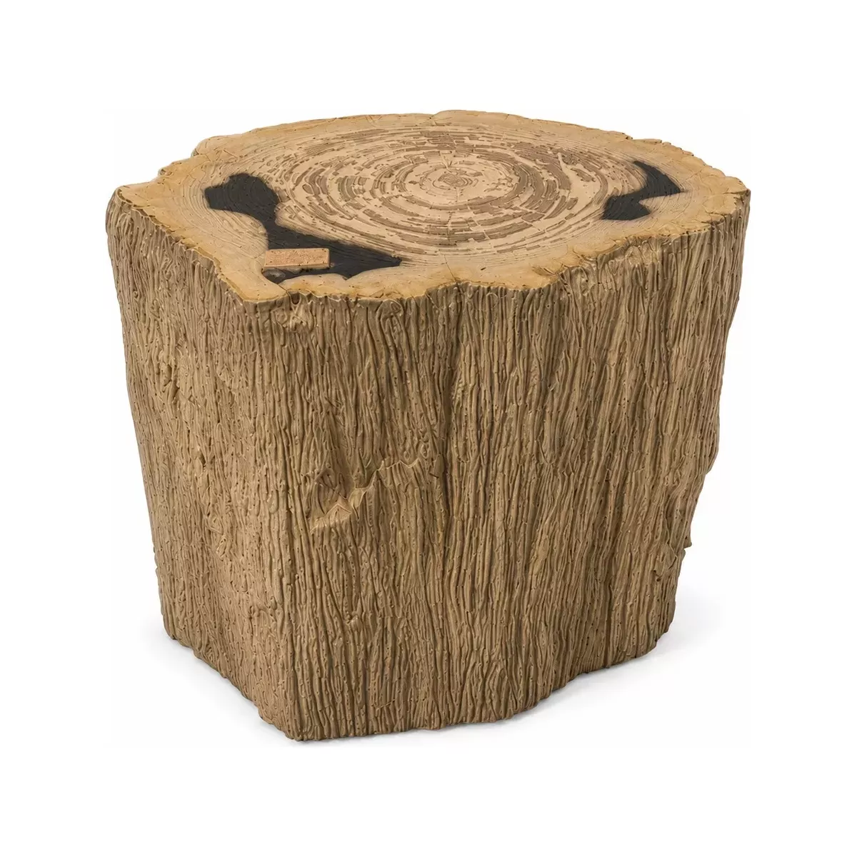 BOUT DE CANAPÉ TRONC EN BOIS FOSSILISÉ