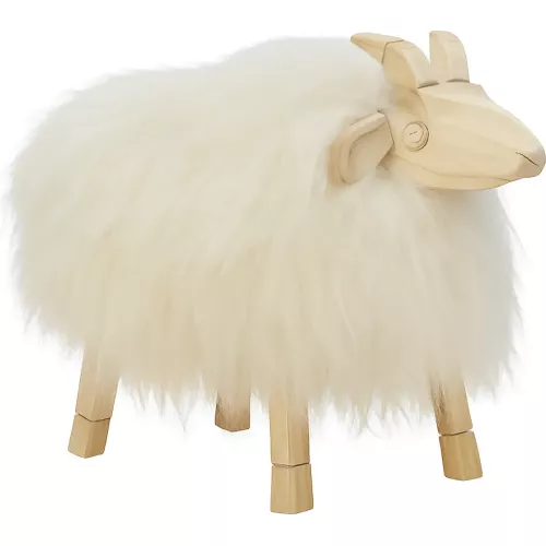 BÉLIER SCULTÉ VÉRITABLE EN PEAU DE MOUTON