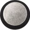 DESSOUS DE PLAT ROND EN FEUTRE DE LAINE ET PEAU DE VACHE