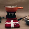 DESSOUS DE PLAT DRAPEAU SAVOYARD EN BOULES DE FEUTRINE