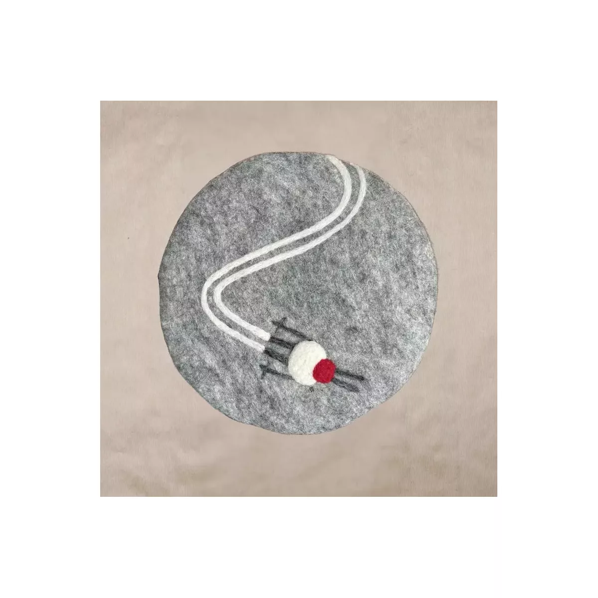 DESSOUS DE PLAT EN FEUTRINE MOTIF SKI