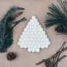 DESSOUS DE PLAT SAPIN BLANC EN BOULES DE FEUTRINE