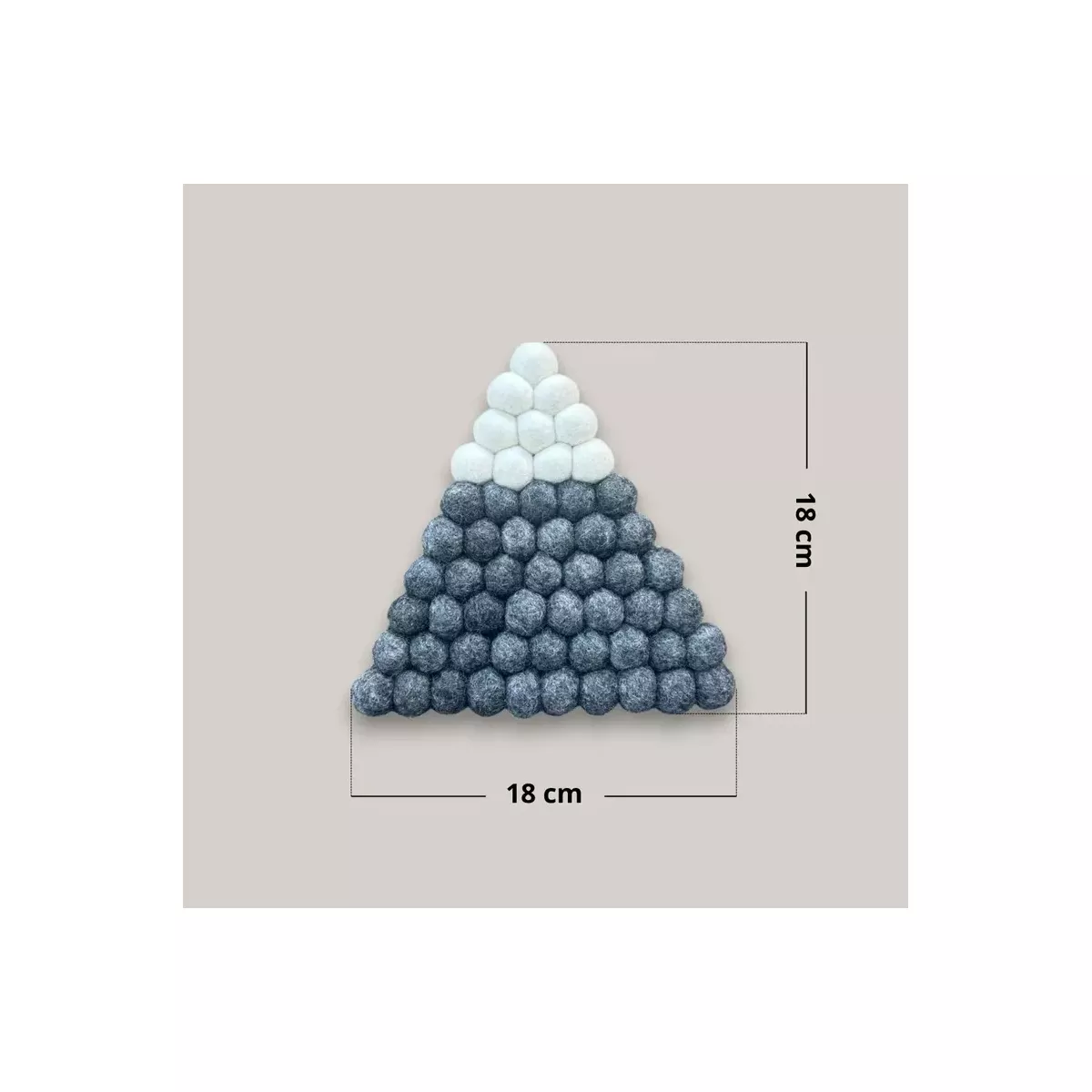 DESSOUS DE PLAT MONTAGNE EN BOULES DE FEUTRINE