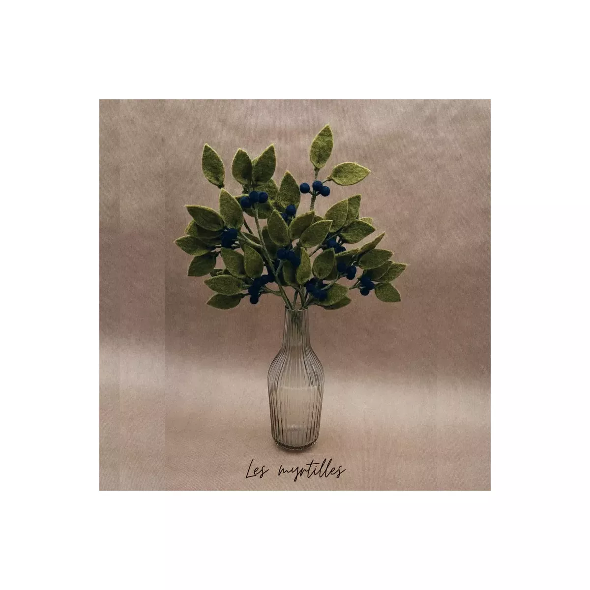 BRANCHE DE MYRTILLES EN FEUTRINE