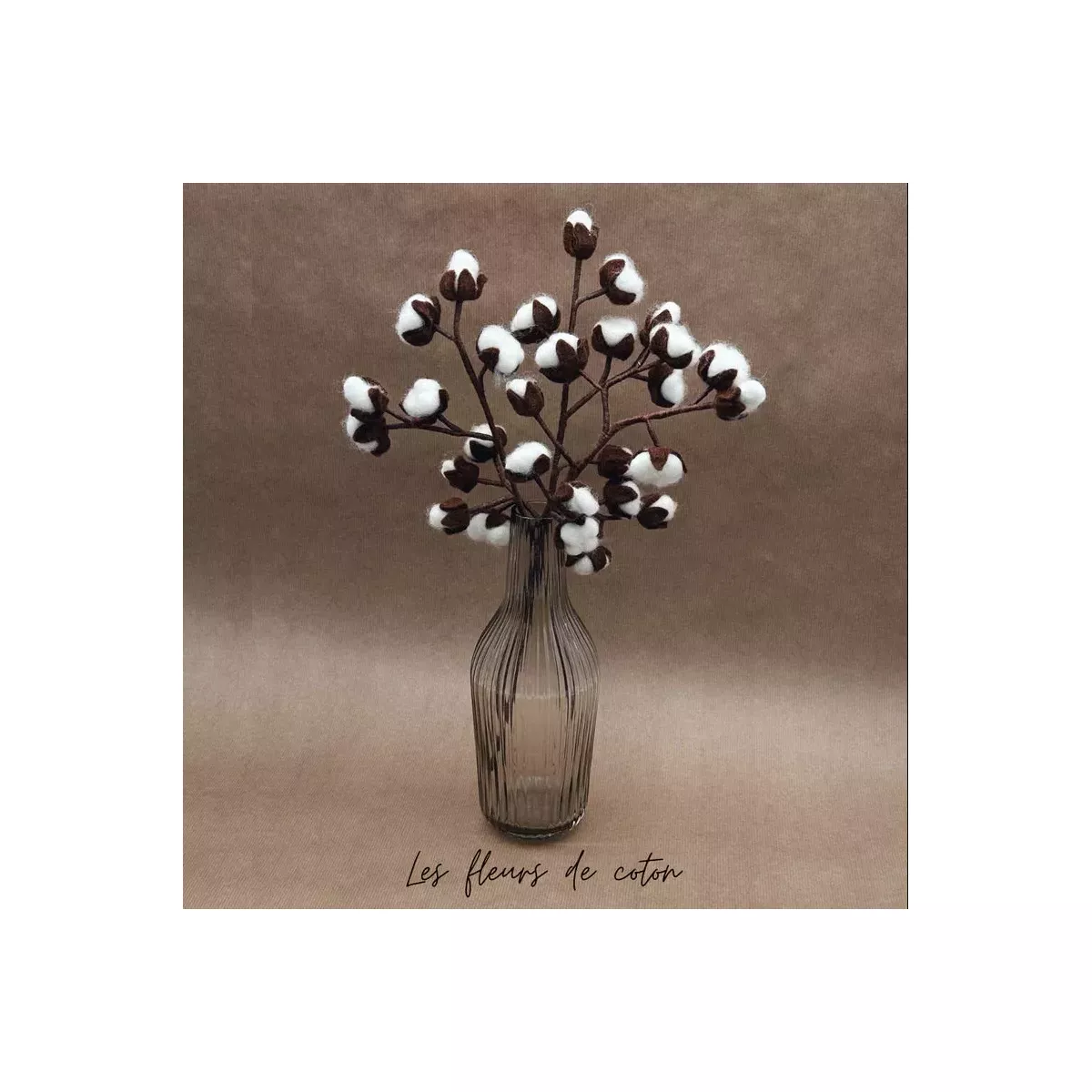 BRANCHE DE FLEURS DE COTON EN FEUTRINE