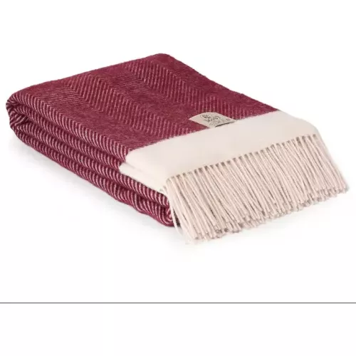 PLAID FLORENCE EN 100 % LAINE DE NOUVELLE ZELANDE