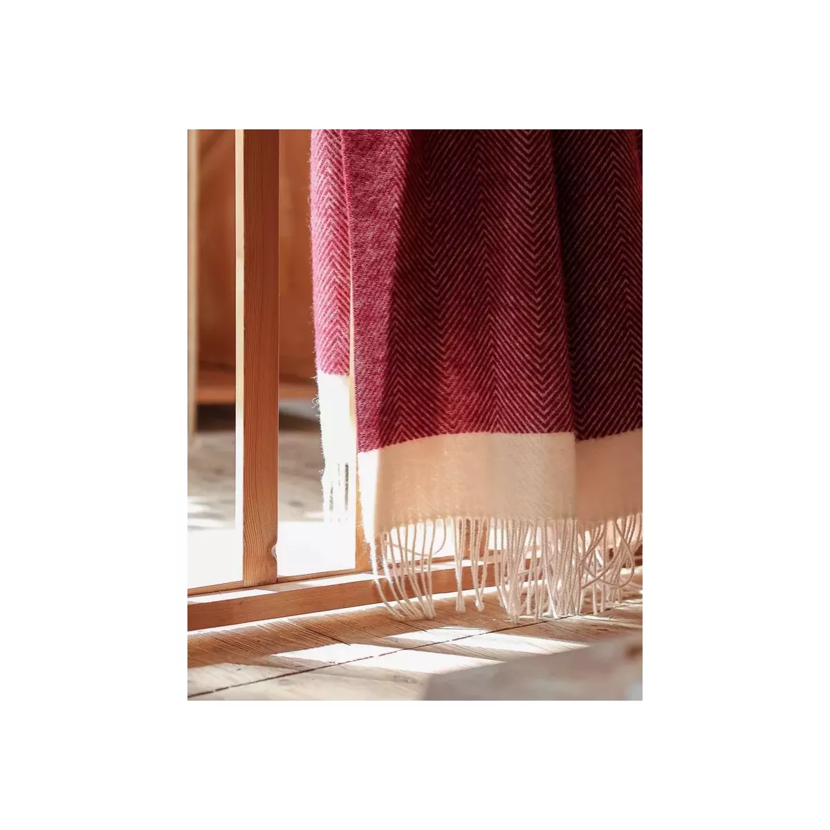 PLAID FLORENCE EN 100 % LAINE DE NOUVELLE ZELANDE