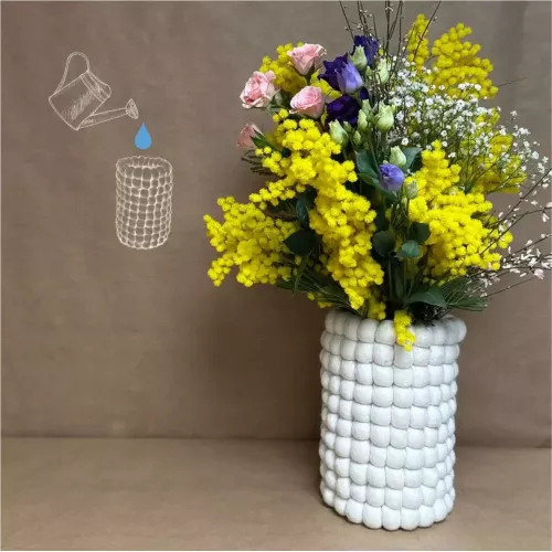 VASE EN FEUTRINE BLANC