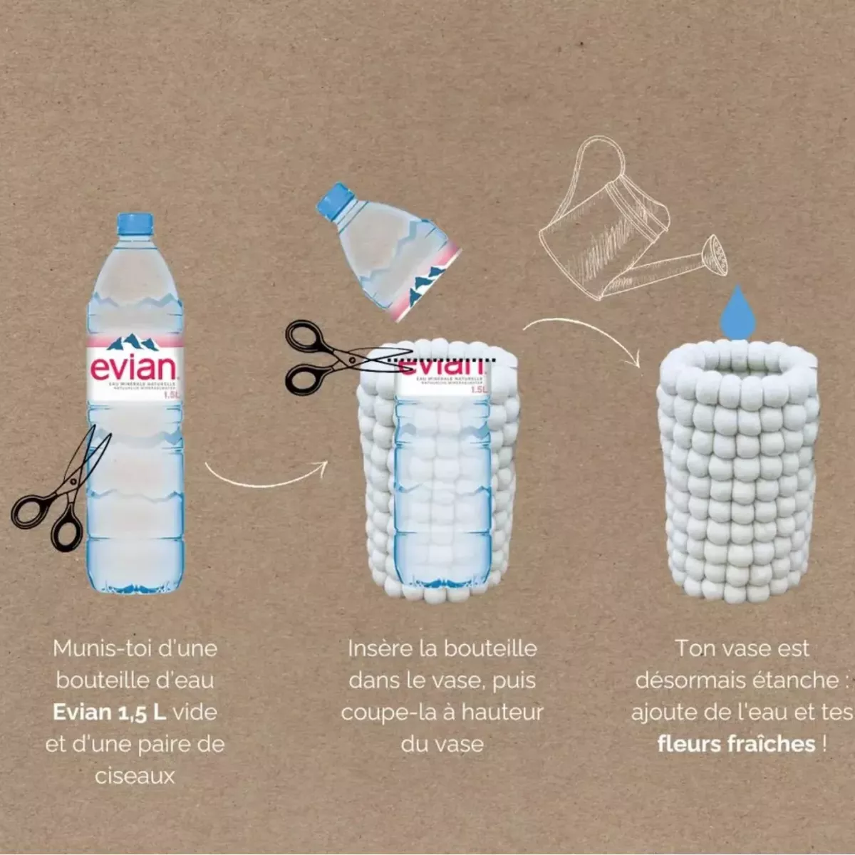 VASE EN FEUTRINE BLANC