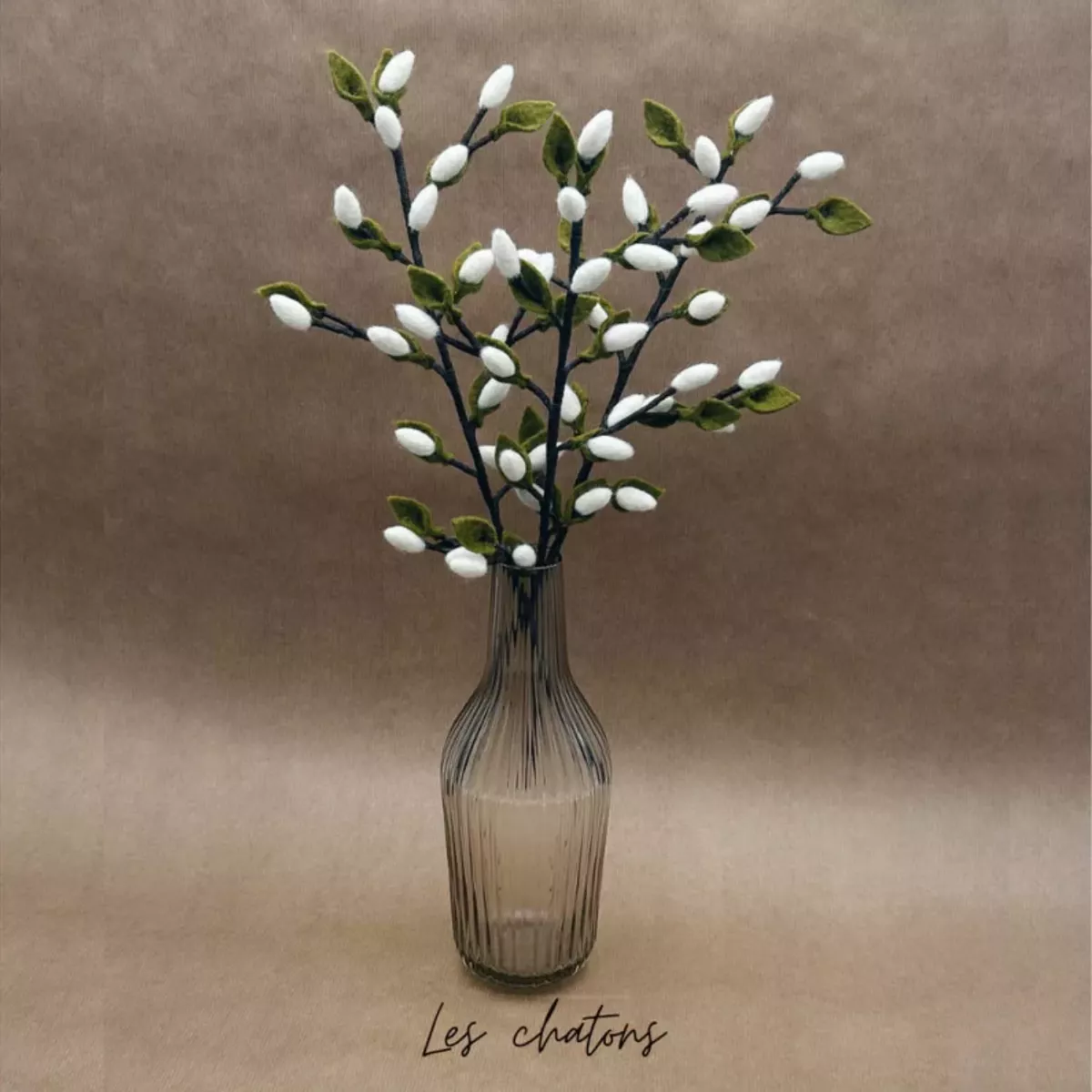BOURGEON BLANC ET VERT FEUTRINE