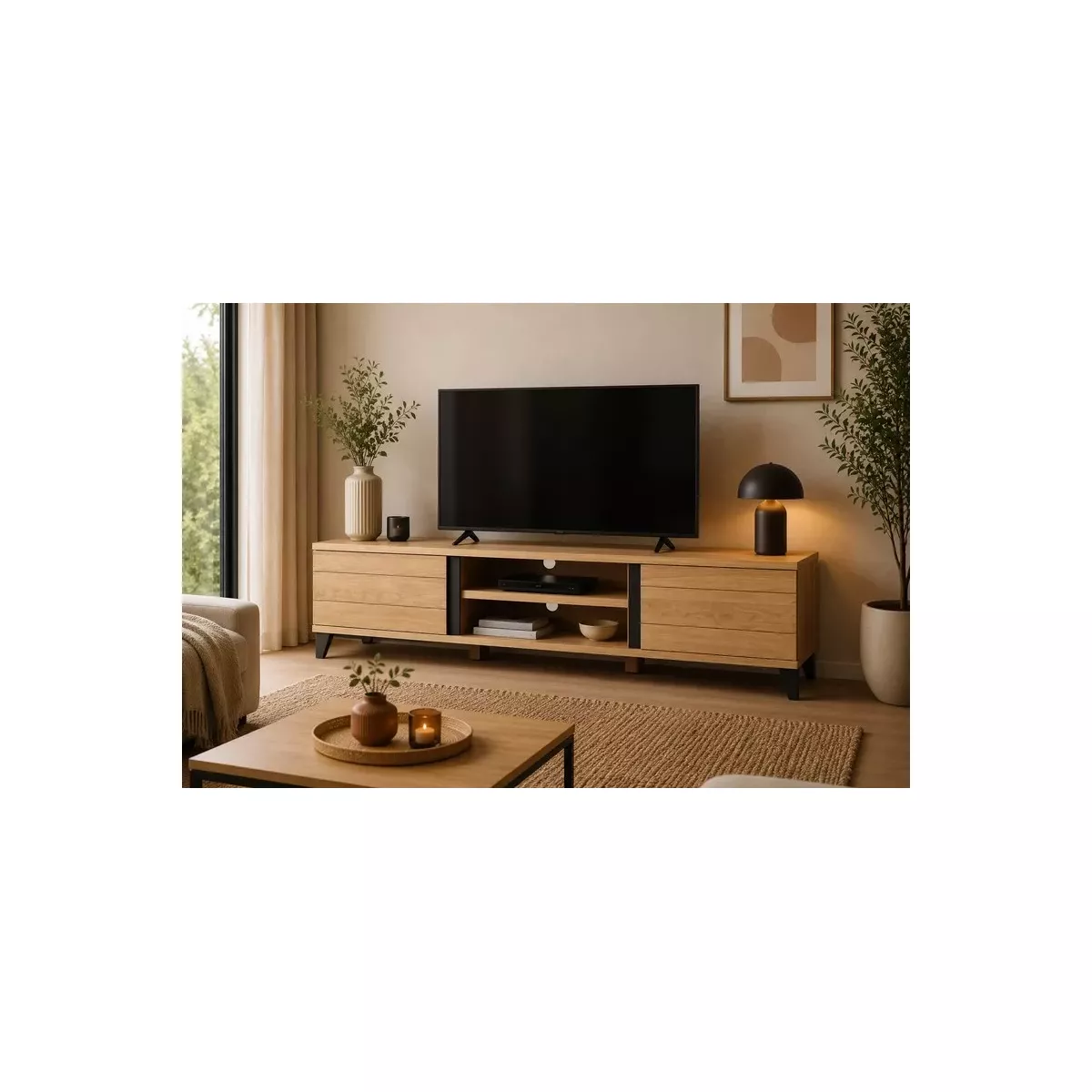 MEUBLE TV EN BOIS MASSIF MAN