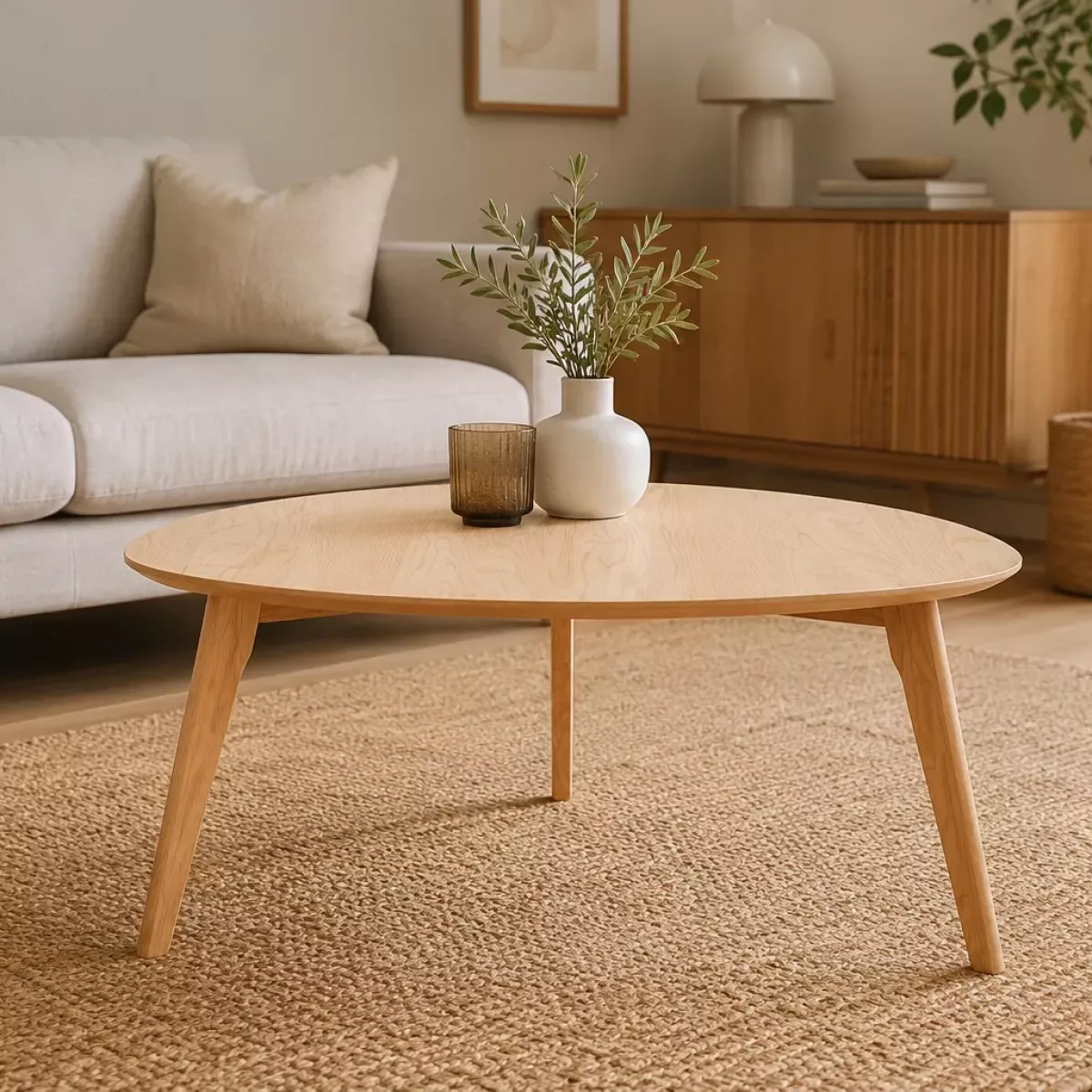 TABLE BASSE BLUM EN PLACAGE CHÊNE
