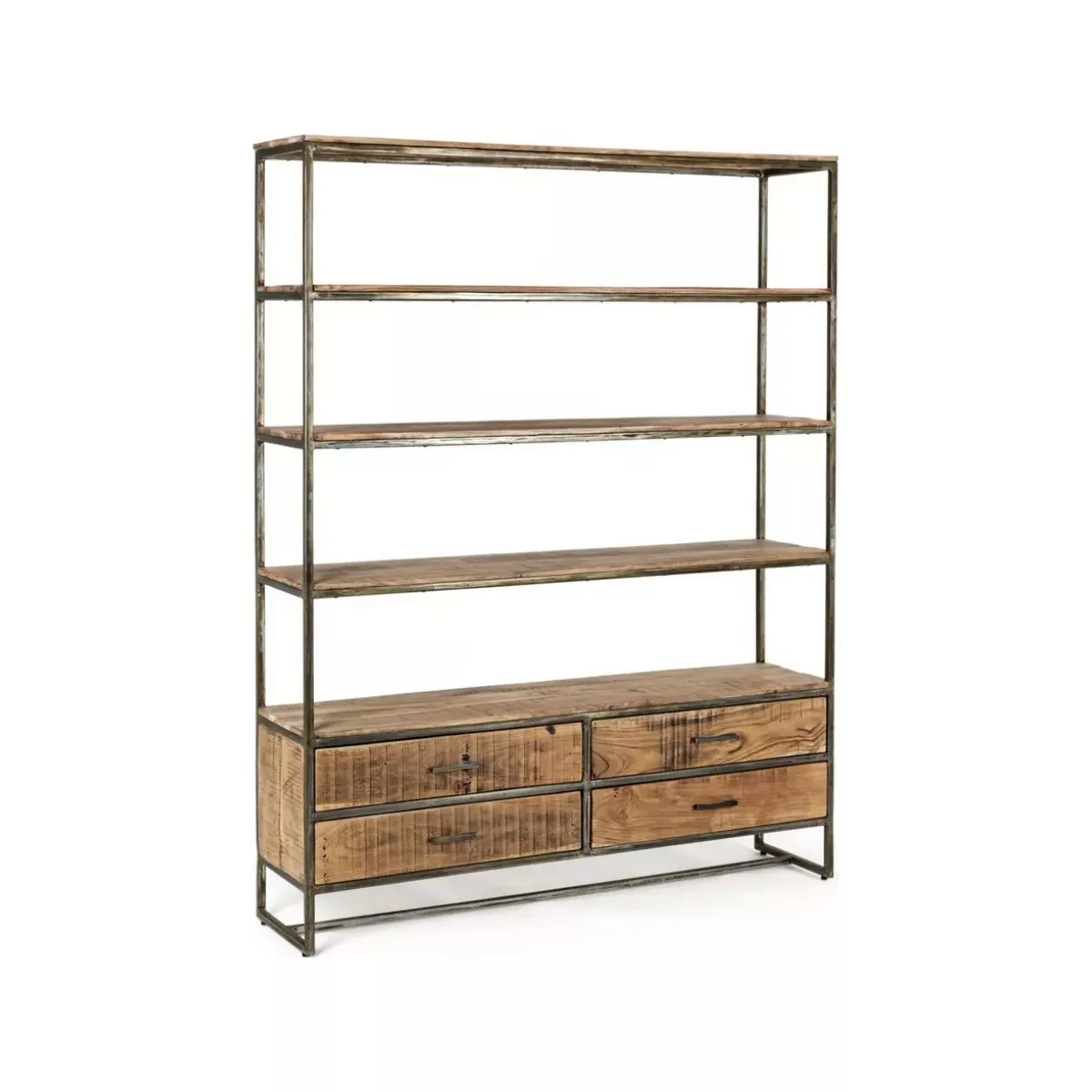 BIBLIOTÈQUE ELMERA EN BOIS D'ACACIA