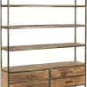 BIBLIOTÈQUE ELMERA EN BOIS D'ACACIA