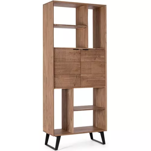 BIBLIOTÈQUE ISARA EN BOIS D'ACACIA