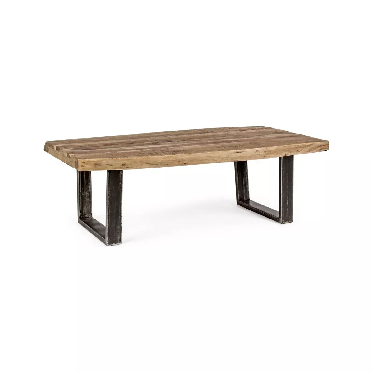 TABLE BASSE BOIS D'ACACIA ET MÉTAL