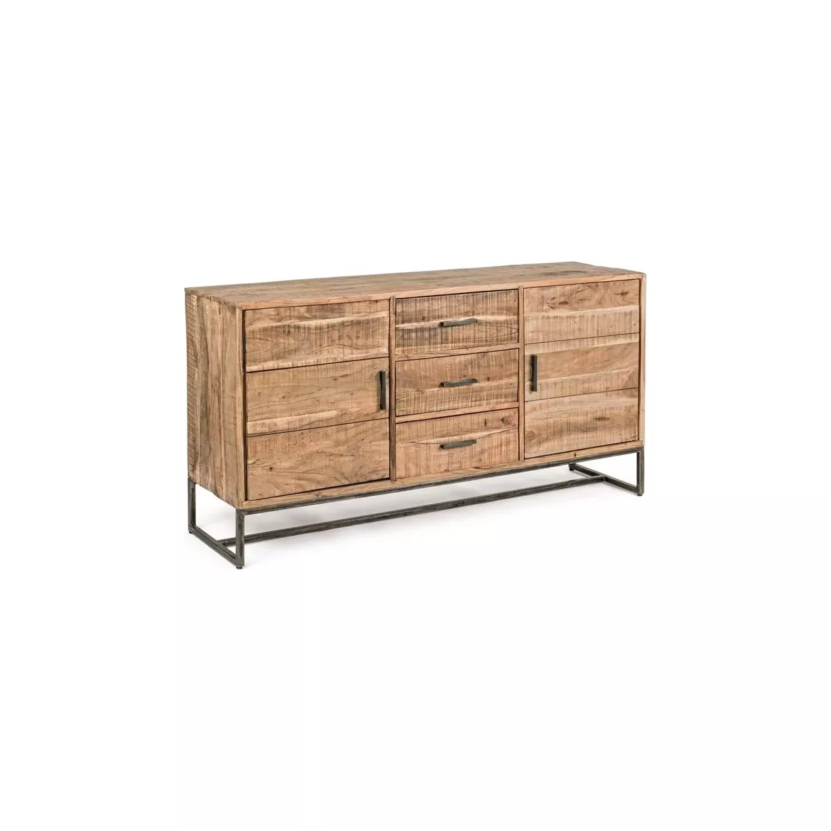 BUFFET ELMERA EN BOIS D'ACACIA 2 PORTES , 3 TIROIRS