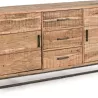BUFFET ELMERA EN BOIS D'ACACIA 2 PORTES , 3 TIROIRS