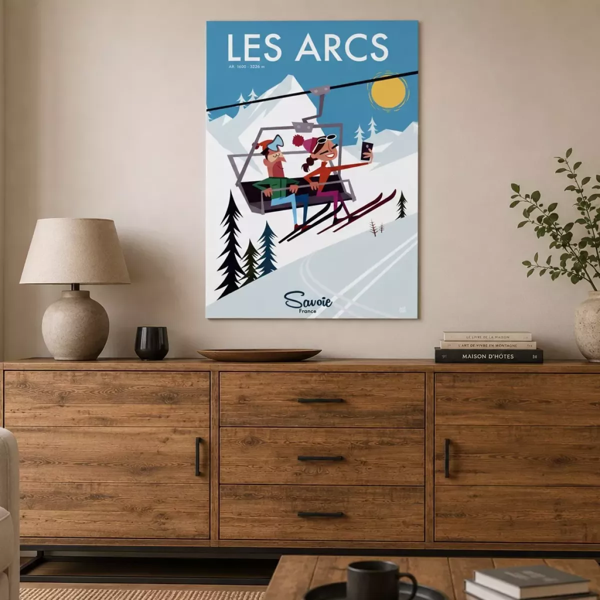 TABLEAU SUR DIBOND LES ARCS (PERSONALISABLE)