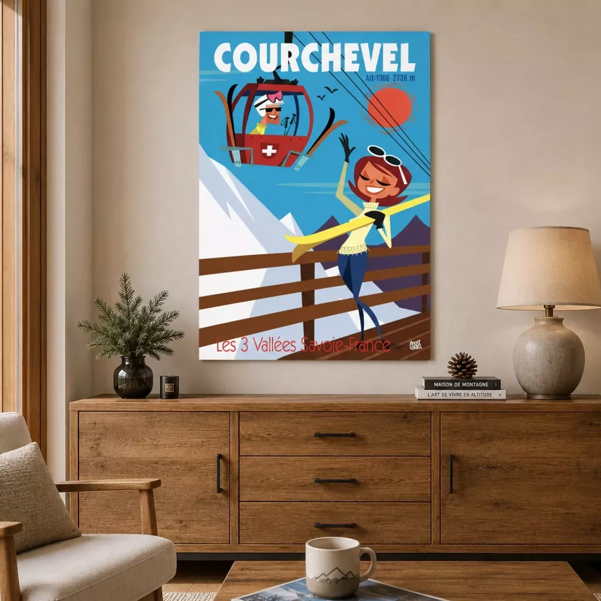 TABLEAU SUR DIBOND COURCHEVEL (PERSONALISABLE)