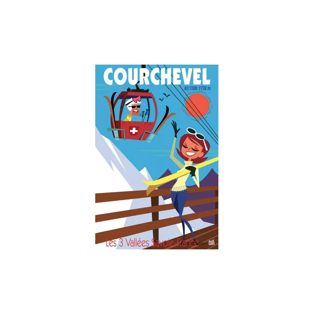 TABLEAU SUR DIBOND COURCHEVEL (PERSONALISABLE)