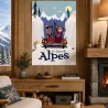TABLEAU SUR DIBOND LA ROUTE DES ALPES (PERSONALISABLE)