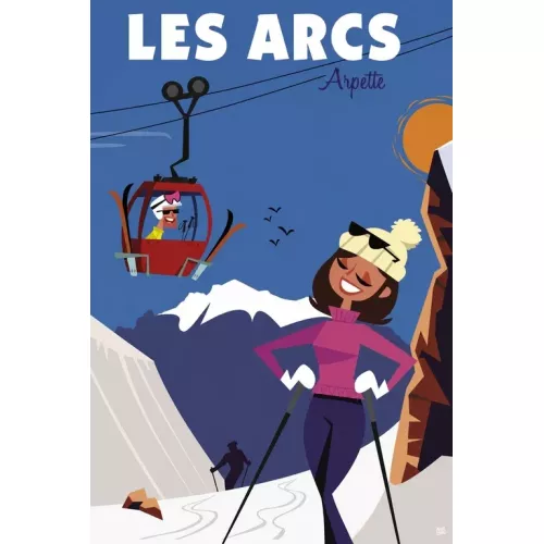 TABLEAU LES ARCS ARPETTE SUR DIBOND (PERSONALISABLE)