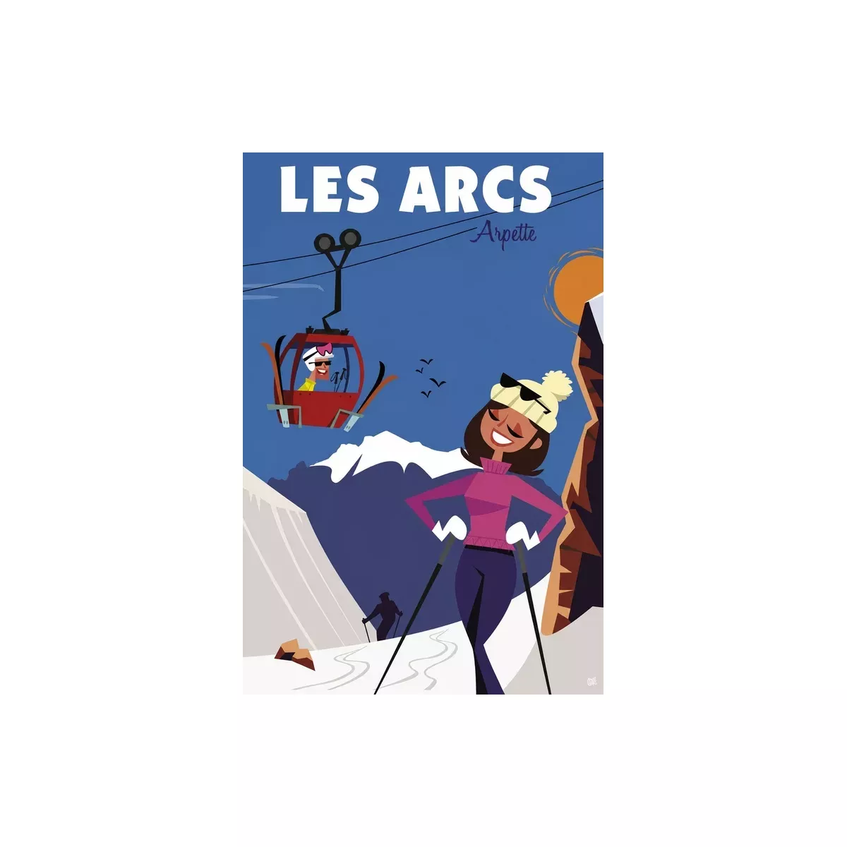 TABLEAU LES ARCS ARPETTE SUR DIBOND (PERSONALISABLE)