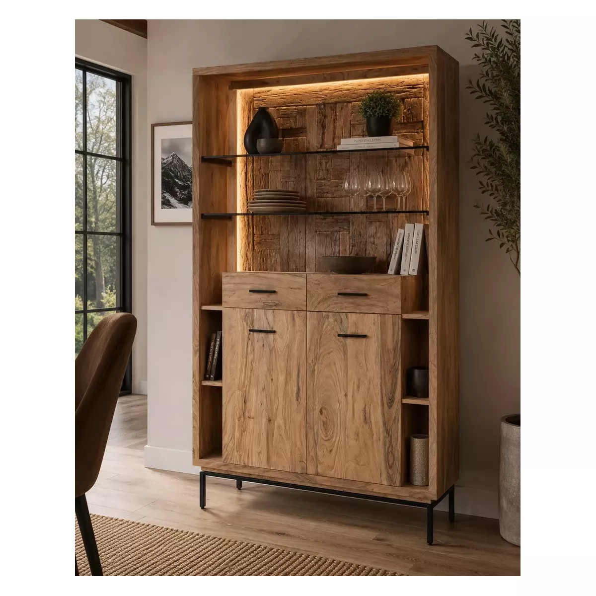 MEUBLE MANGALO EN BOIS D'ACACIA